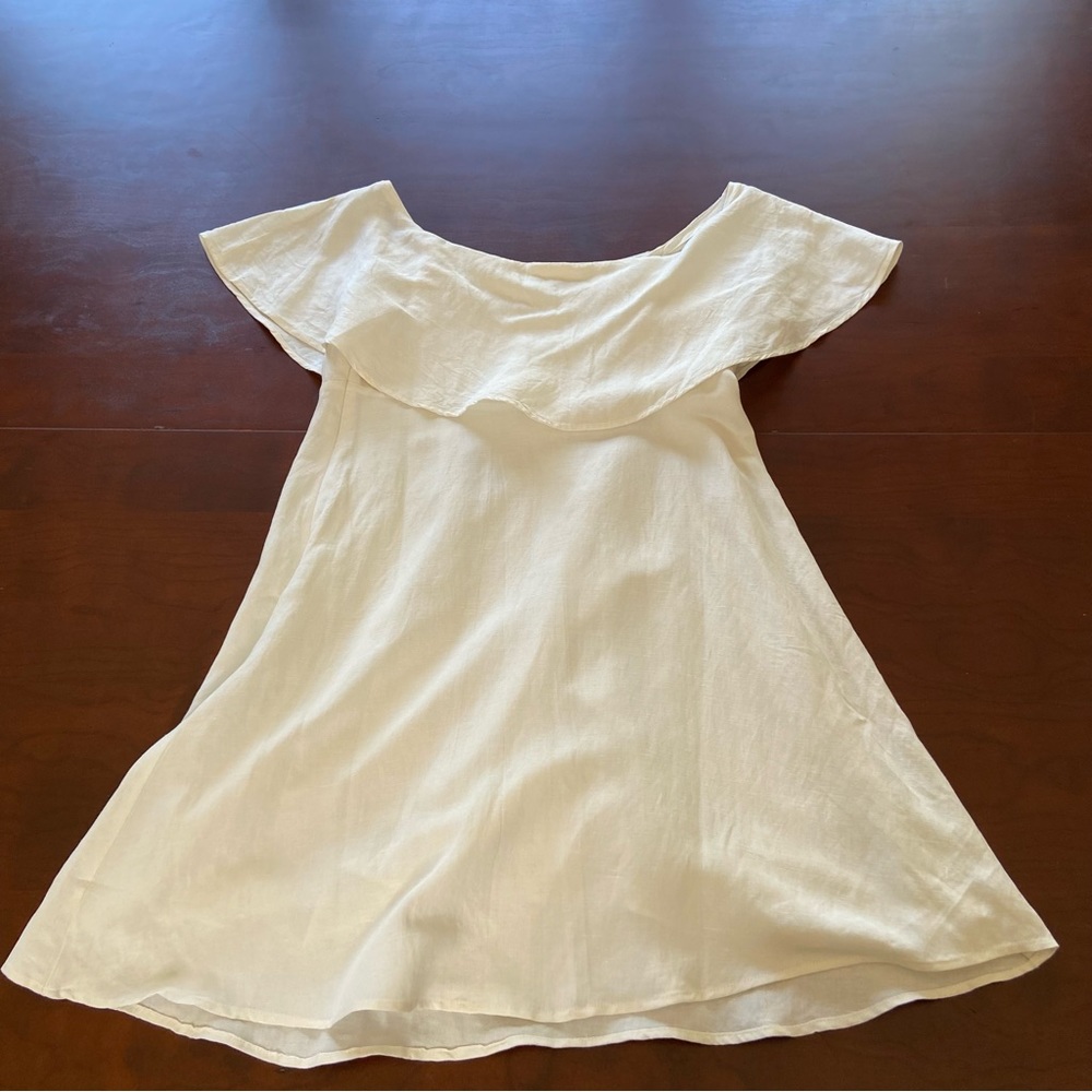 LOFT Off The Shoulder Linen Blend Mini Dress - Picture 7 of 10